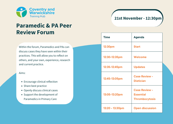 Paramedic and PA Peer Review Forum