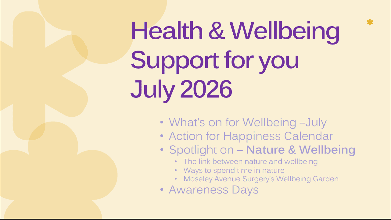 July Updates – Health and Wellbeing